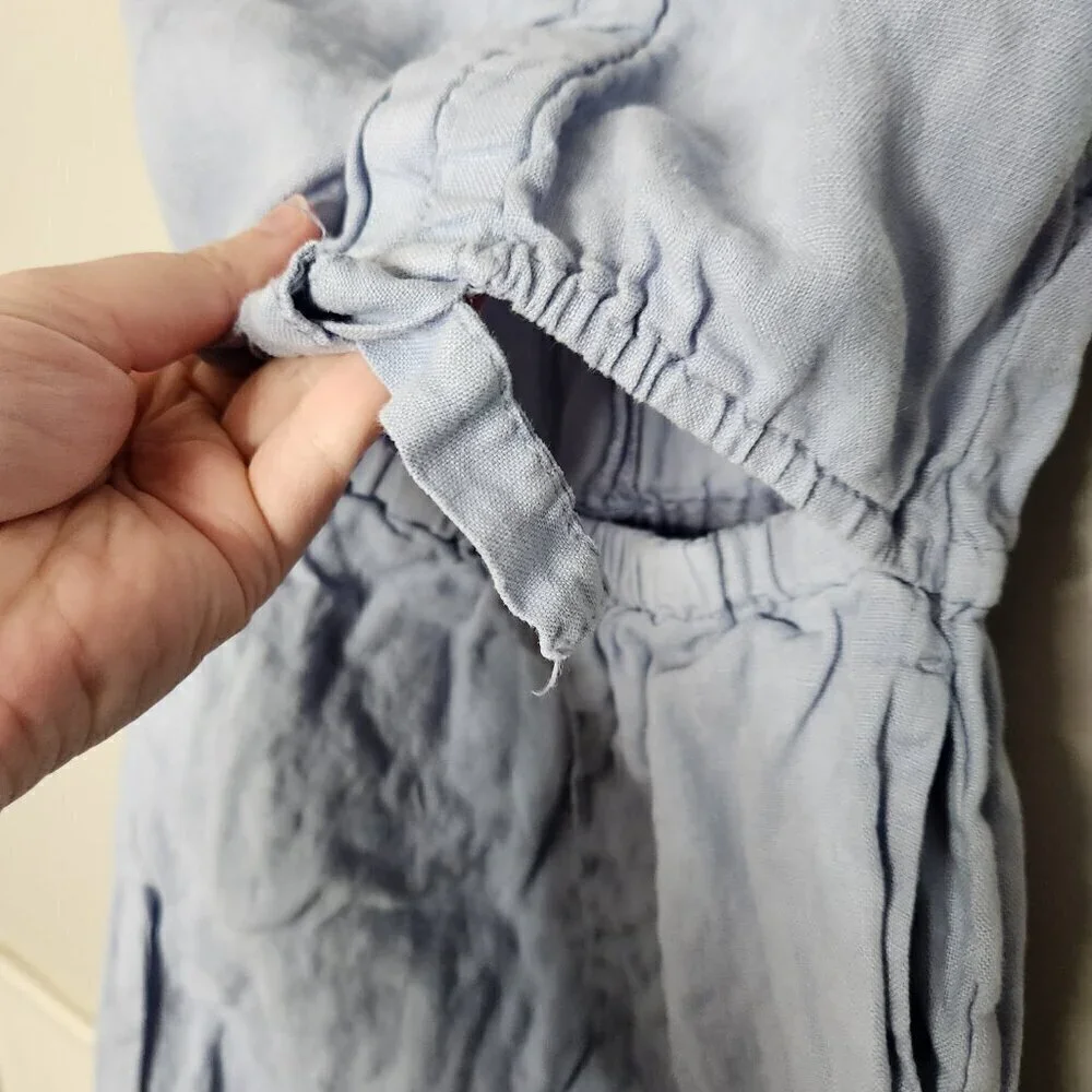 ZARA Blue Linen Jumpsuit